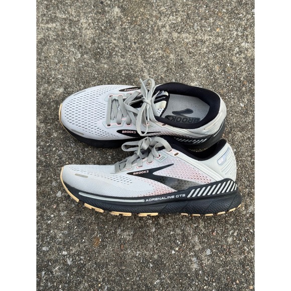 Brooks Shoes - Brooks Adrenaline GTS 22 Womens Running Shoes Grey Black 1203531B035 Size 6